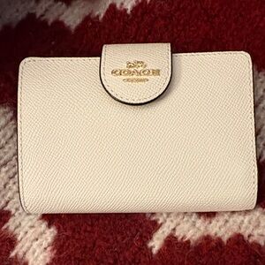 Coach Cream Textured Wallet